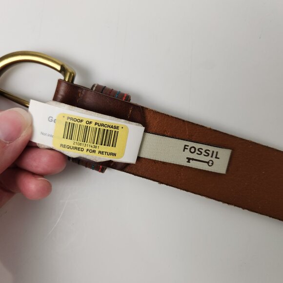 Fossil Belt Womens S Brown Southwest Embroidered Boho Western Cowgirl Rustic - Picture 7 of 10